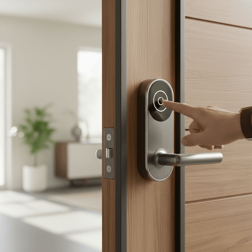 Locksmith consulting with a homeowner about door security options